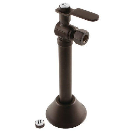Kingston Brass CA8320ORB 1/2" Sweat x 3/8" O.D. Comp Angle Stop Valve with 5" Extension, Oil Rubbed Bronze CA8320ORB
